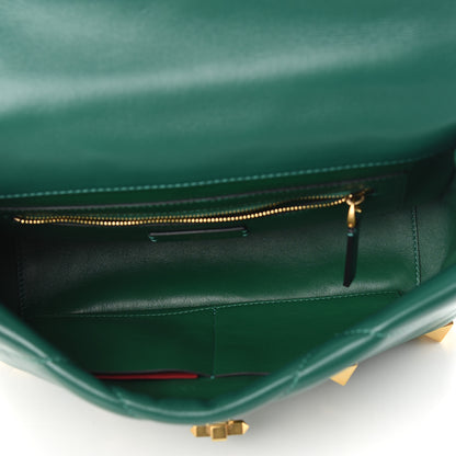 Valentino Garavani Nappa Large Roman Stud Shoulder Bag Jungle 4 of 8