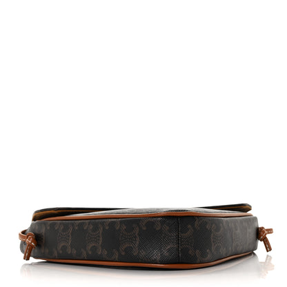 Celine Triomphe Canvas Triangle Crossbody Bag Tan 9 of 21