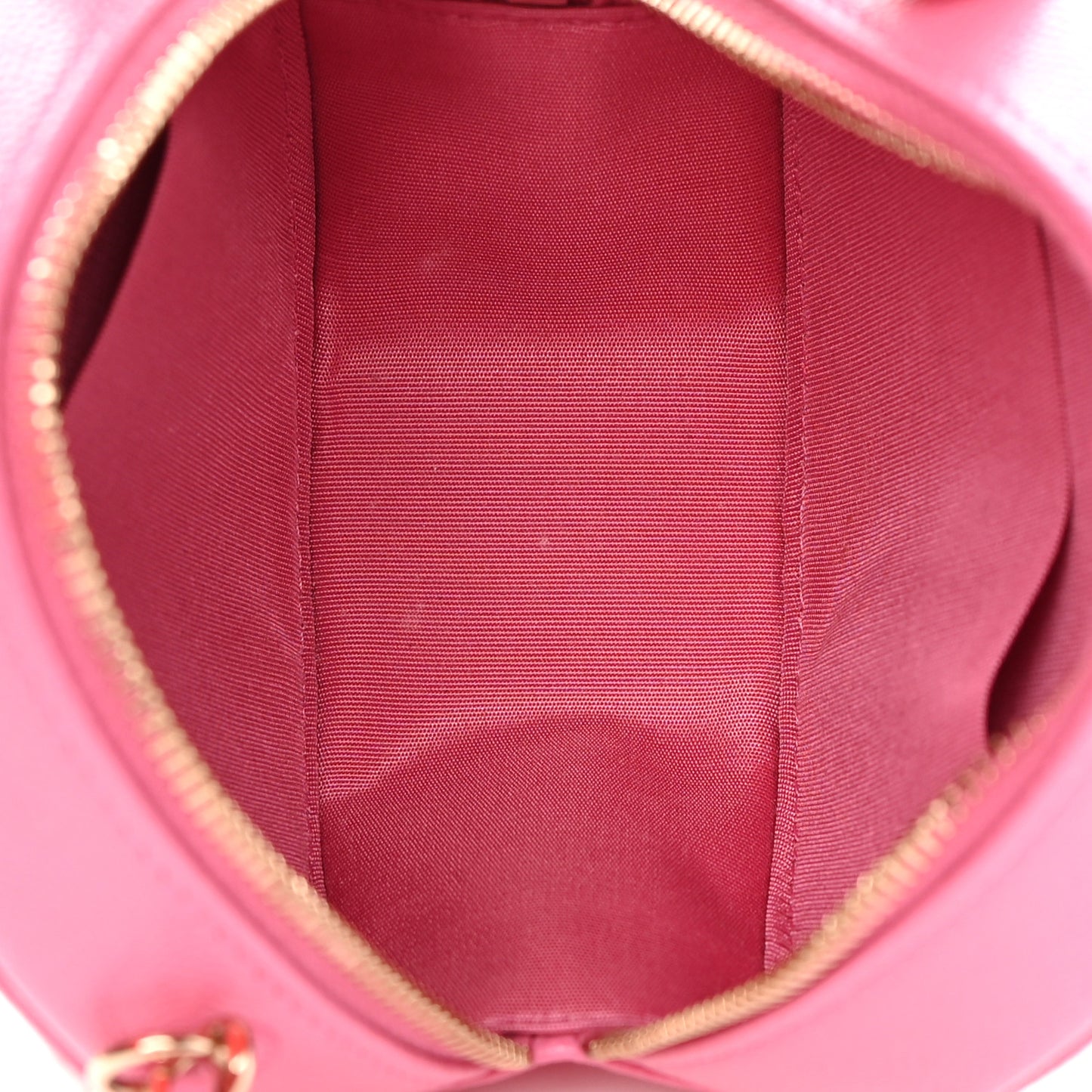 Caviar Quilted Gripoix CC Round Clutch With Chain Pink