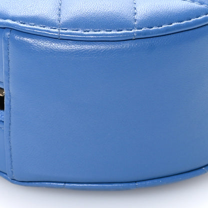 Chanel Lambskin Round Clutch With Chain Blue 9 of 10