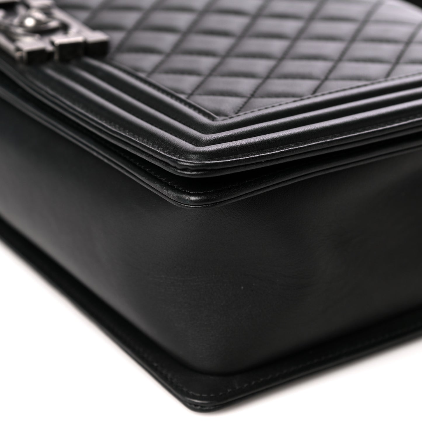 Calfskin Quilted New Medium Boy Flap Black