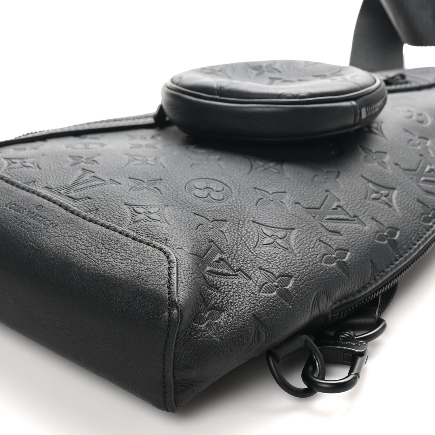 Louis Vuitton Calfskin Shadow Monogram Duo Slingbag Black 10 of 10