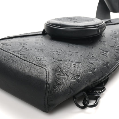 Louis Vuitton Calfskin Shadow Monogram Duo Slingbag Black 10 of 10