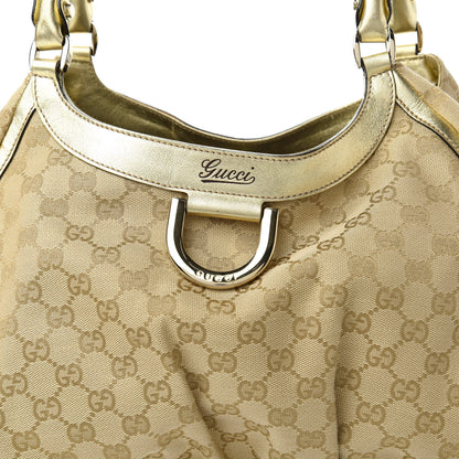 Gucci Monogram Large D Gold Hobo Metallic Gold 11 of 11