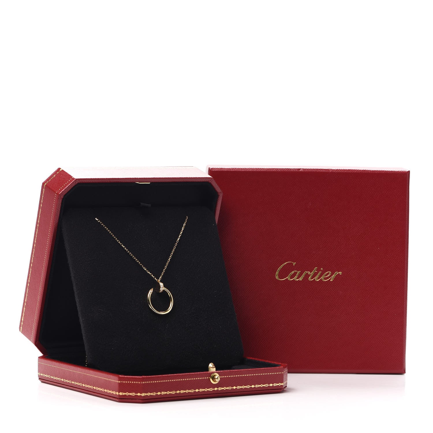 Cartier 18K Yellow Gold Diamond Juste Un Clou Pendant Necklace 7 of 7