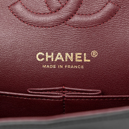 Chanel Lambskin Chevron Quilted Medium Double Flap Black 6 of 13