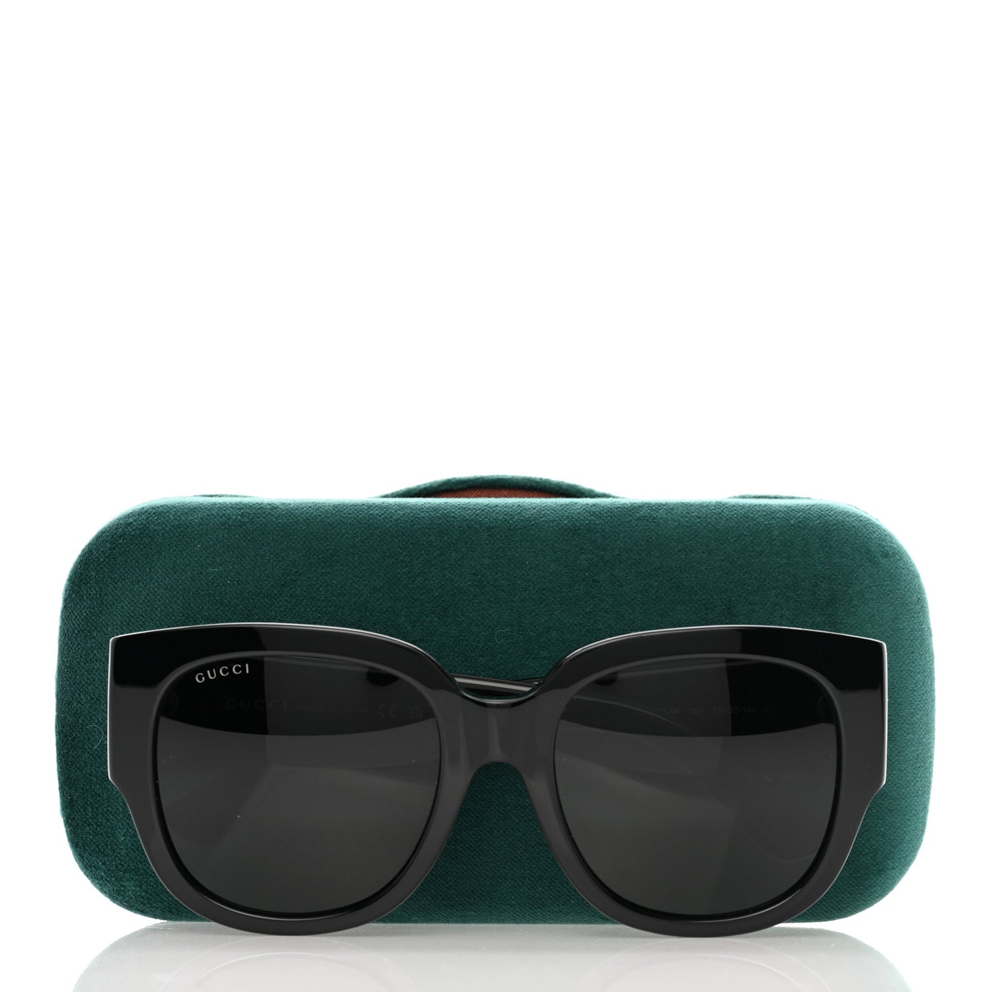 Acetate Square Frame Sunglasses GG0142SAN Black