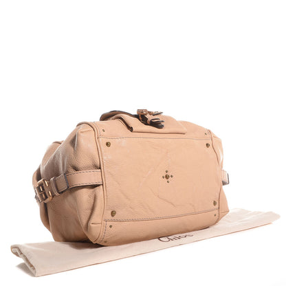 Chloe Leather Paddington Front Pocket Tote Beige 4 of 7