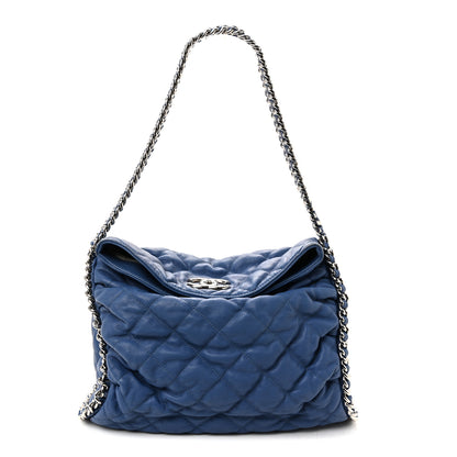 Chanel Washed Lambskin Chain Around Hobo Blue 1 of 10
