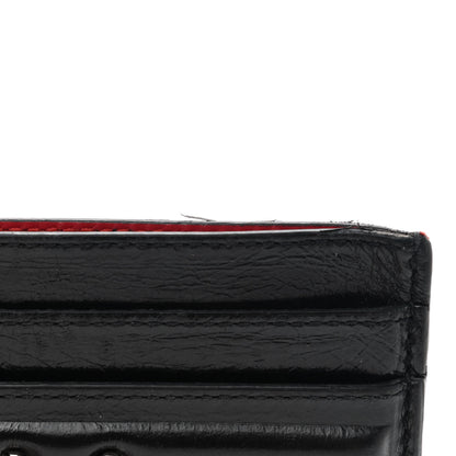 Saint Laurent Ribbed Calfskin Opium Monogram Credit Card Case Black 10 of 10
