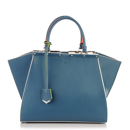 Fendi Vitello Dolce Century Petite 3Jours Tote Pavone 1 of 7