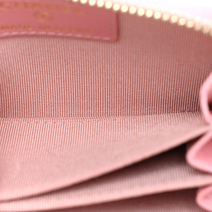 Chanel Iridescent Caviar Quilted Zip Coin Purse Pink 7 of 11