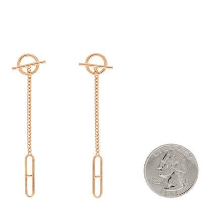 Hermes 18K Rose Gold Echappee Earrings 2 of 5