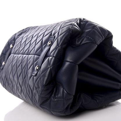 Chanel Lambskin Quilted By 3 Shopping Tote Navy 6 of 8