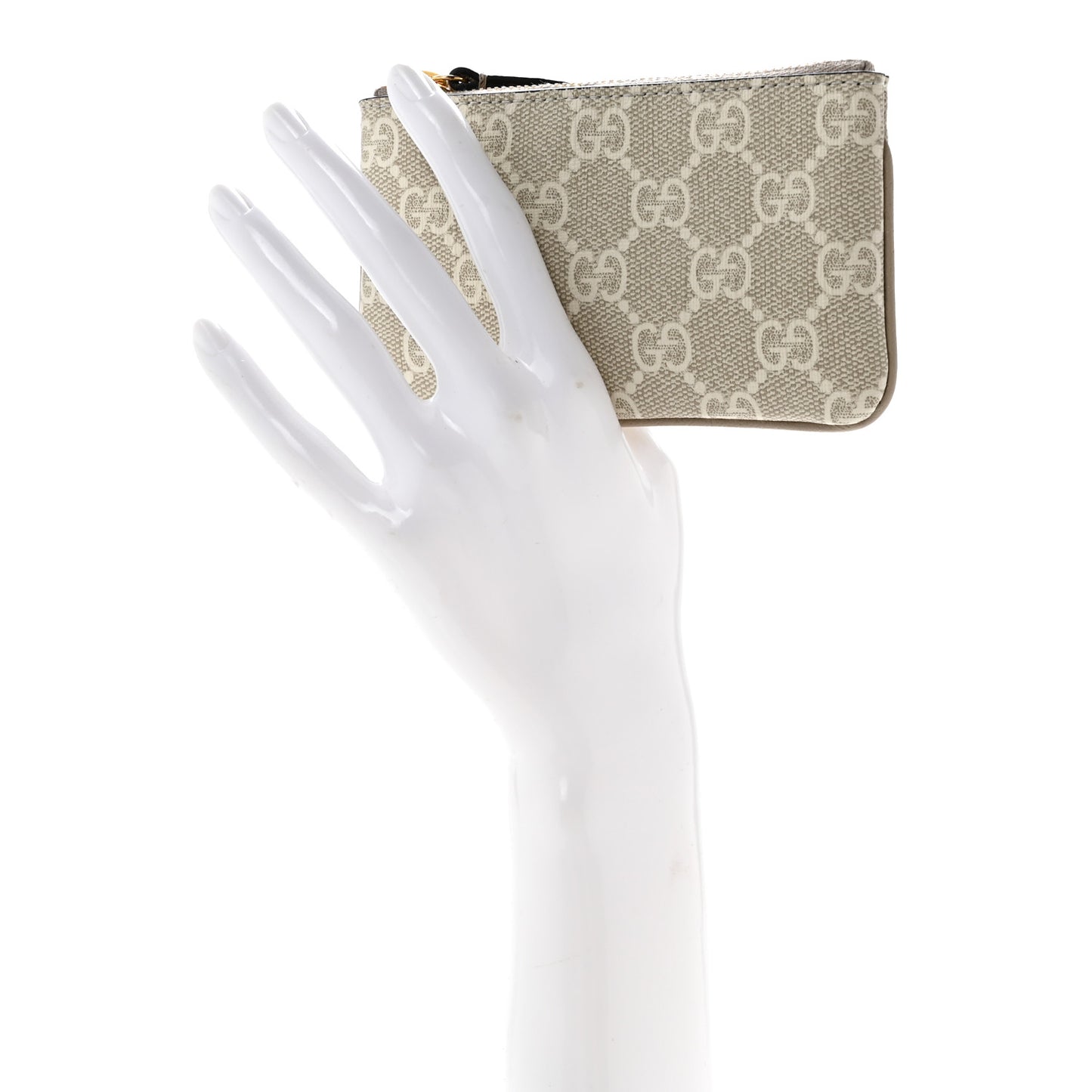 GG Supreme Monogram Key Case Beige Mystic White Oatmeal