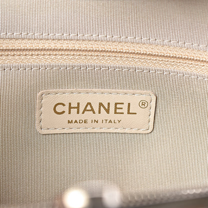 Chanel Grained Calfskin Stitched Large Label Click Shopper Tote Black 6 of 9