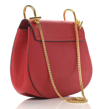 Chloe Grained Lambskin Drew Shoulder Bag Plaid Red 3 of 14