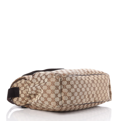 Gucci Monogram Natural Pigskin Large Diaper Bag Beige Ebony Cocoa Dark Chocolate 4 of 15