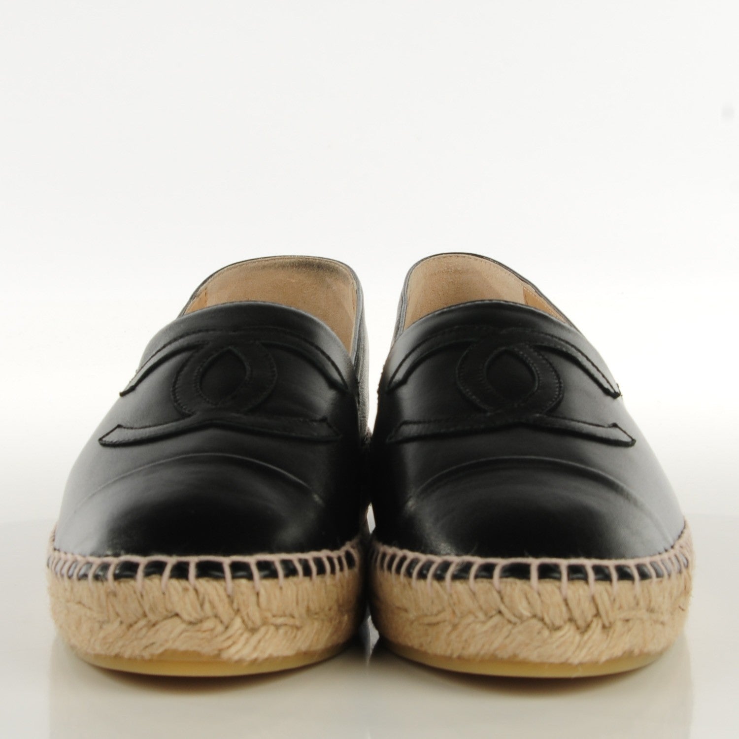 Chanel Lambskin CC Espadrilles 41 Black 3 of 10