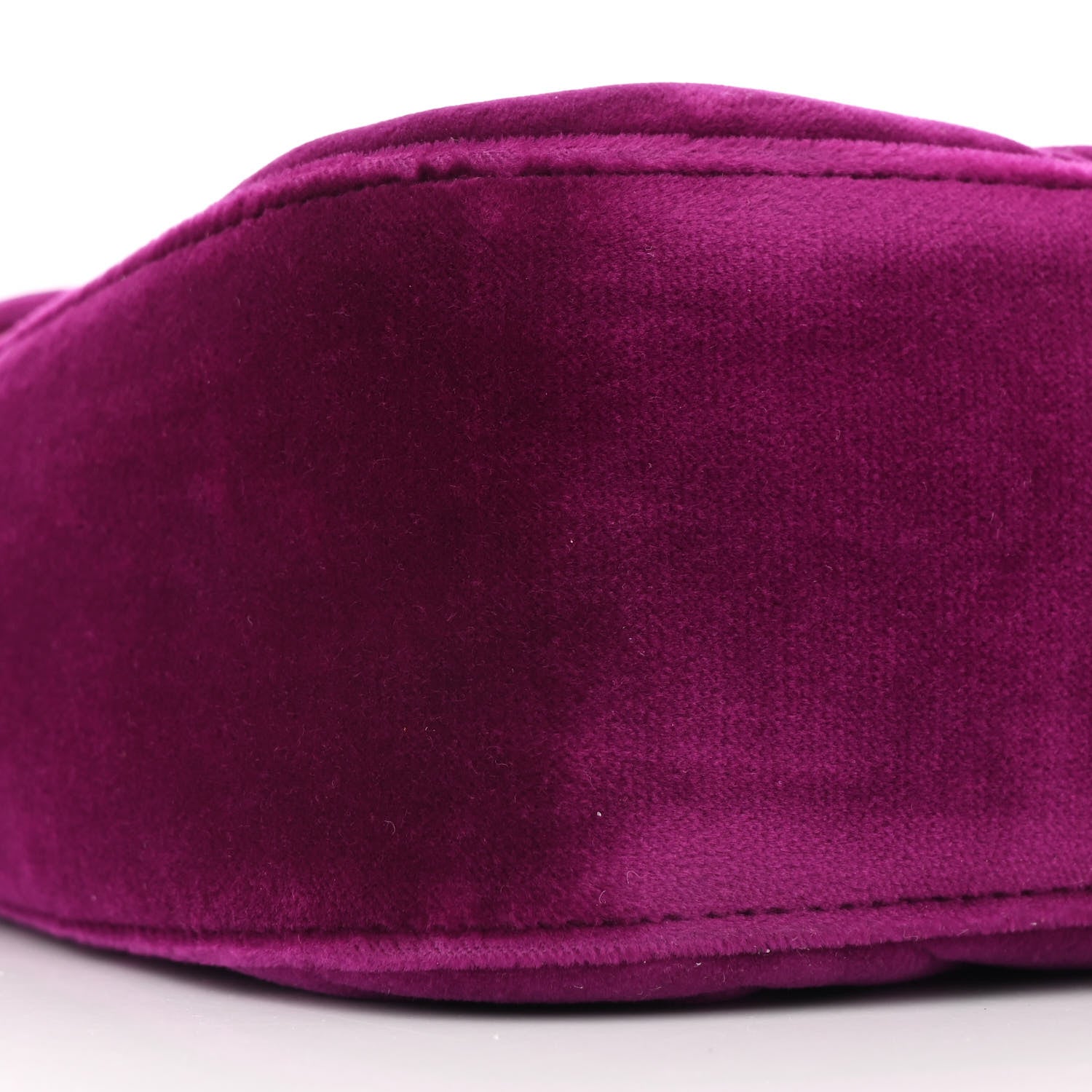 Gucci Velvet Matelasse Medium GG Marmont Shoulder Bag Fuchsia Violet Cyclamen 9 of 10