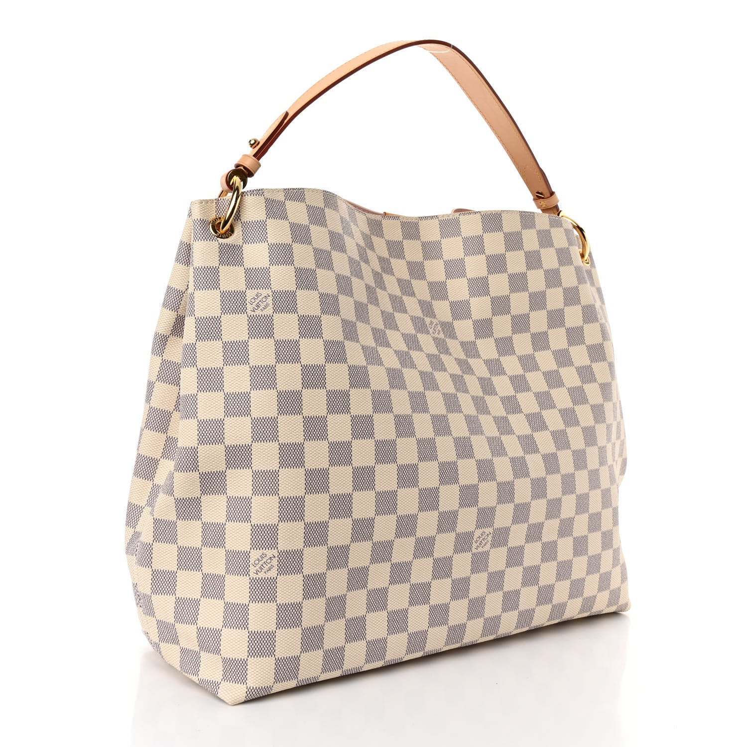 Louis Vuitton Damier Azur Graceful MM Rose Ballerine 3 of 9