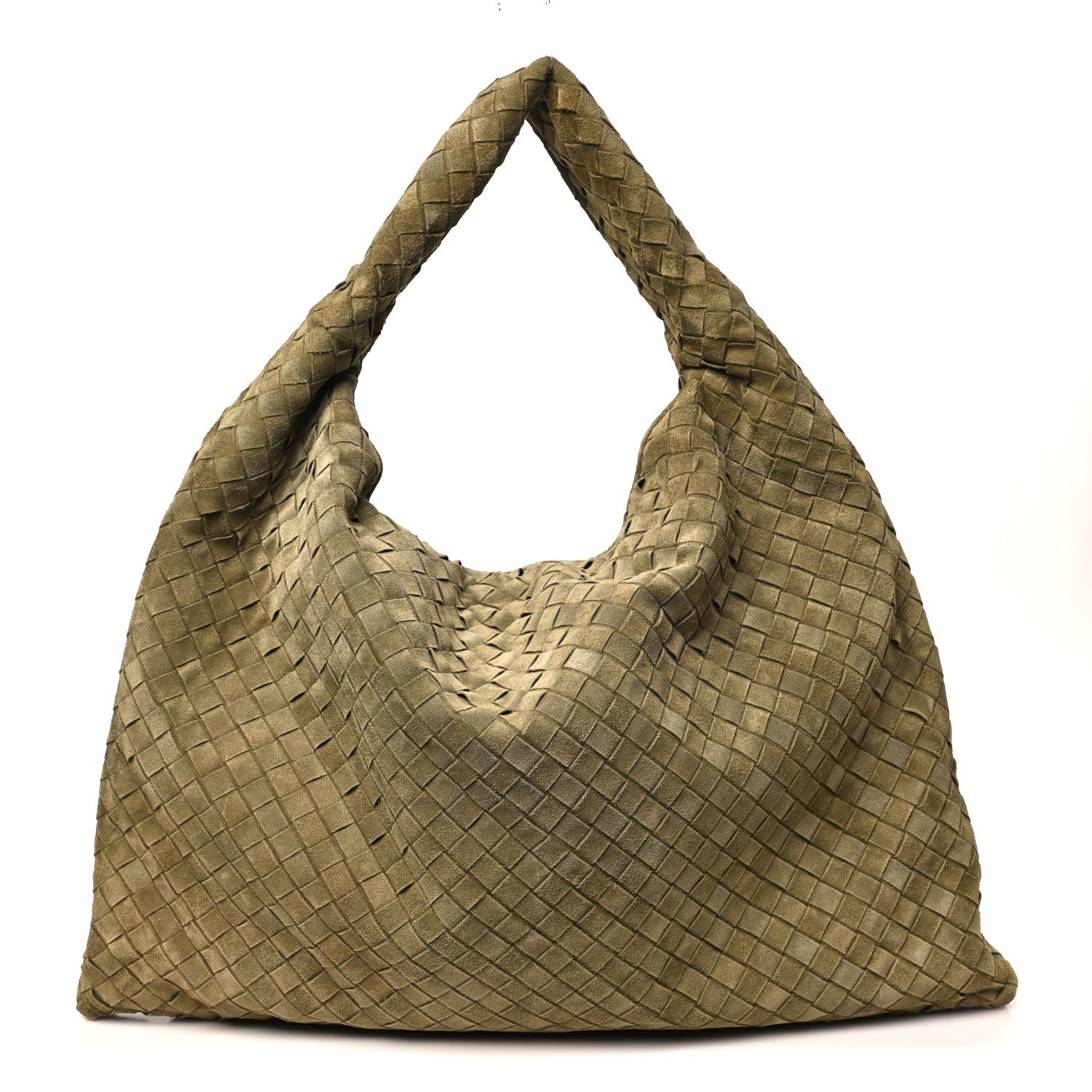 Bottega Veneta Suede Intrecciato Large Hop Mud 1 of 10