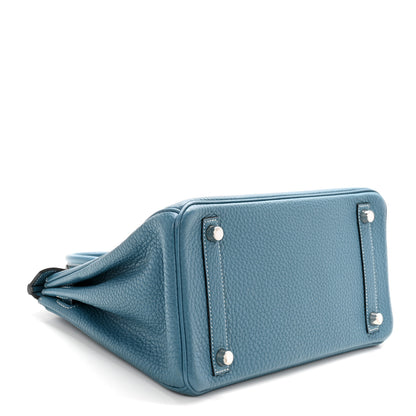 Hermes Togo Birkin 25 Blue Jean 4 of 12