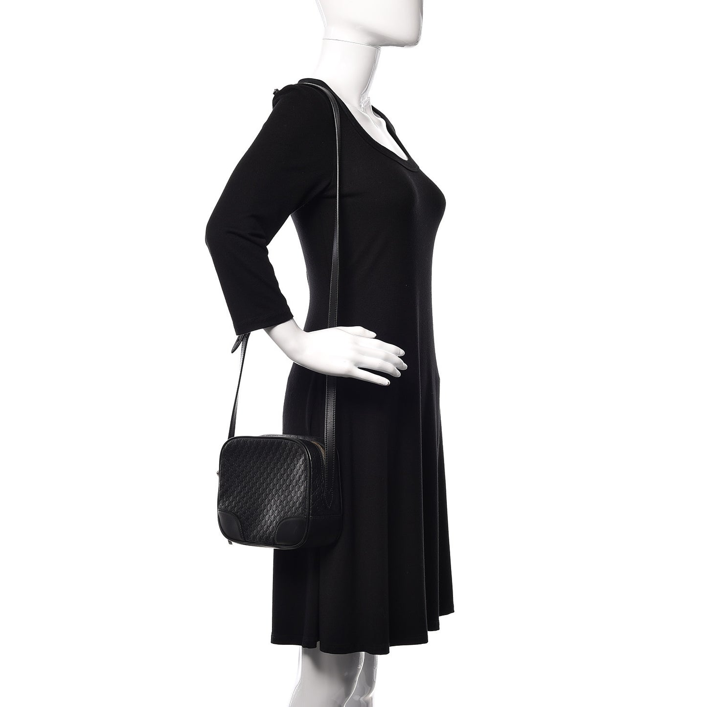 Microguccissima Mini Bree Messenger Bag Black