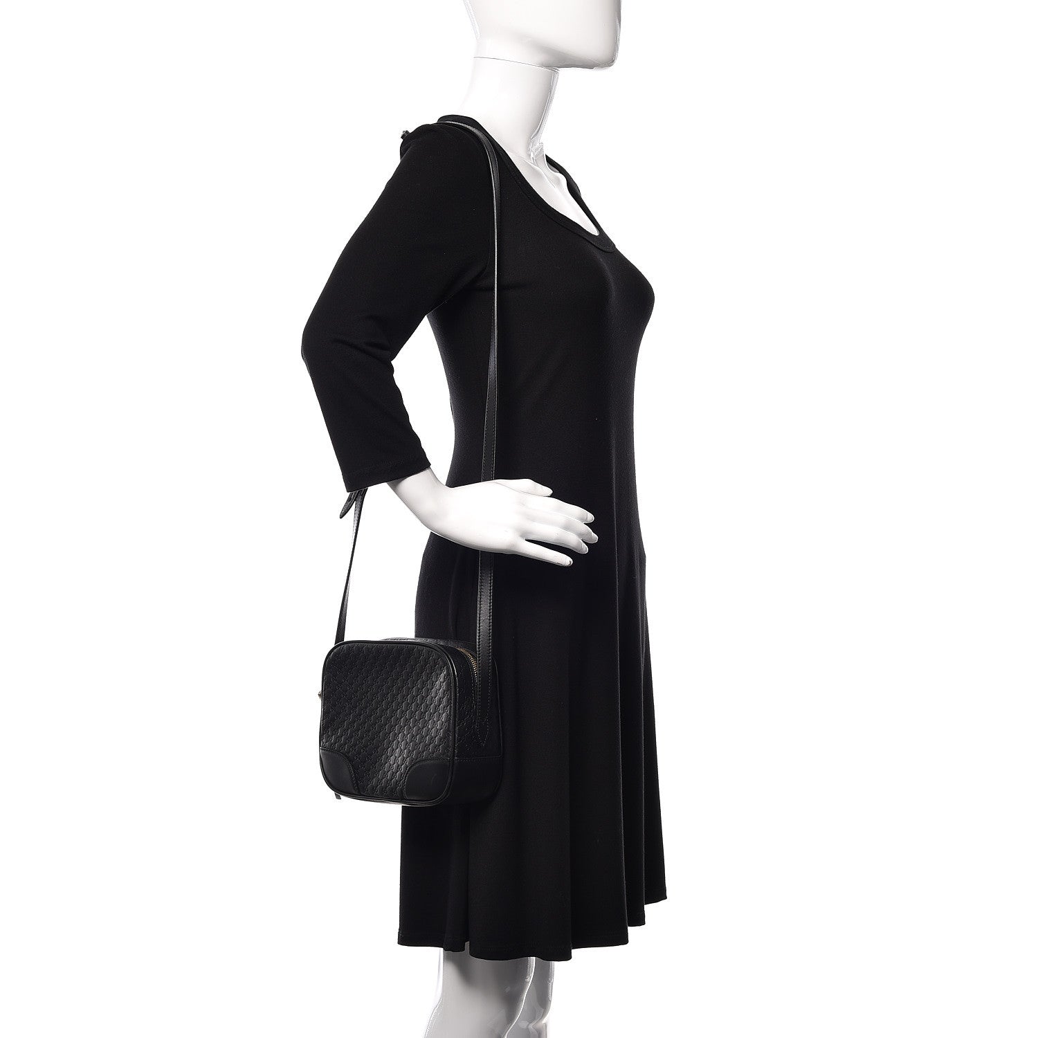 Gucci Microguccissima Mini Bree Messenger Bag Black 2 of 7