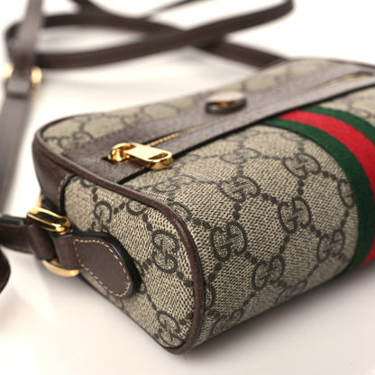 Gucci GG Supreme Monogram Web Mini Ophidia Shoulder Bag Brown 7 of 9