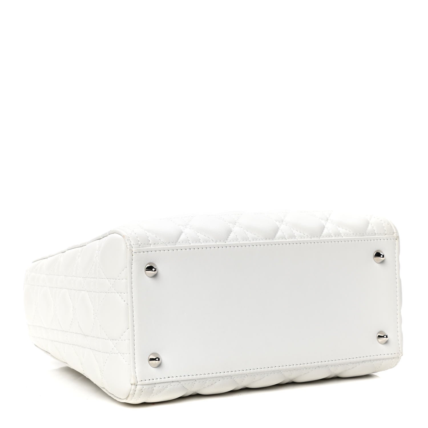 Christian Dior Lambskin Cannage Medium Lady Dior White 3 of 7