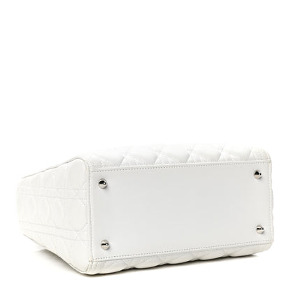 Christian Dior Lambskin Cannage Medium Lady Dior White 3 of 7