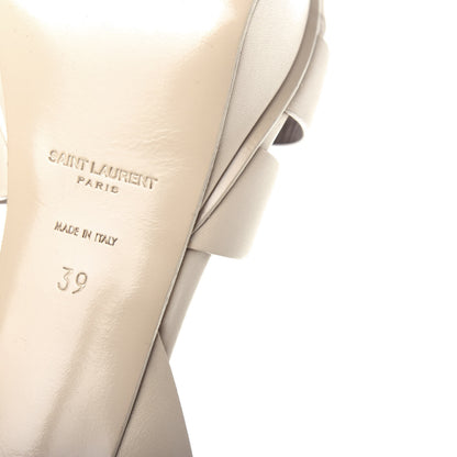 Saint Laurent Calfskin Tribute 75 Platform Sandals 39 Nude Powder 9 of 11