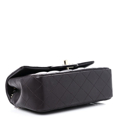 Chanel Lambskin Quilted Mini Rectangular Flap Dark Brown 4 of 11