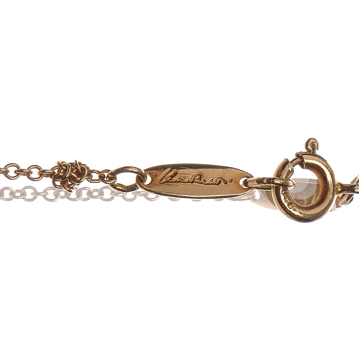 18K Yellow Gold Jade Elsa Peretti Eternal Circle Necklace