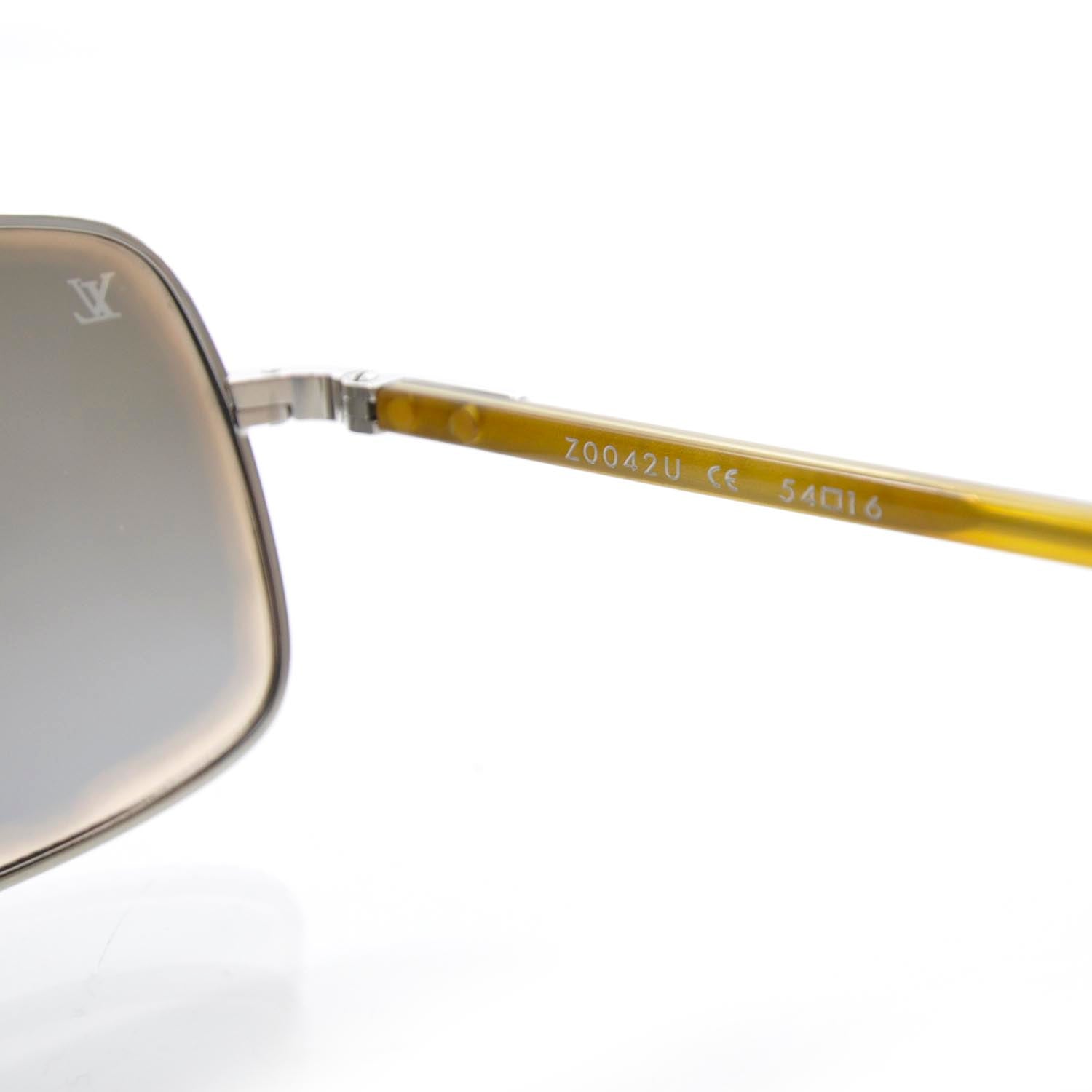 Louis Vuitton Aviator Sunglasses Silver 5 of 8