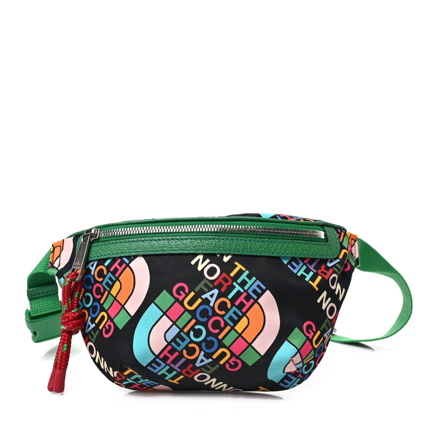 X THE NORTH FACE Econyl Nylon Textured Dollar Calfskin Belt Bag Black Turquoise New Shamarock New Cherry Red
