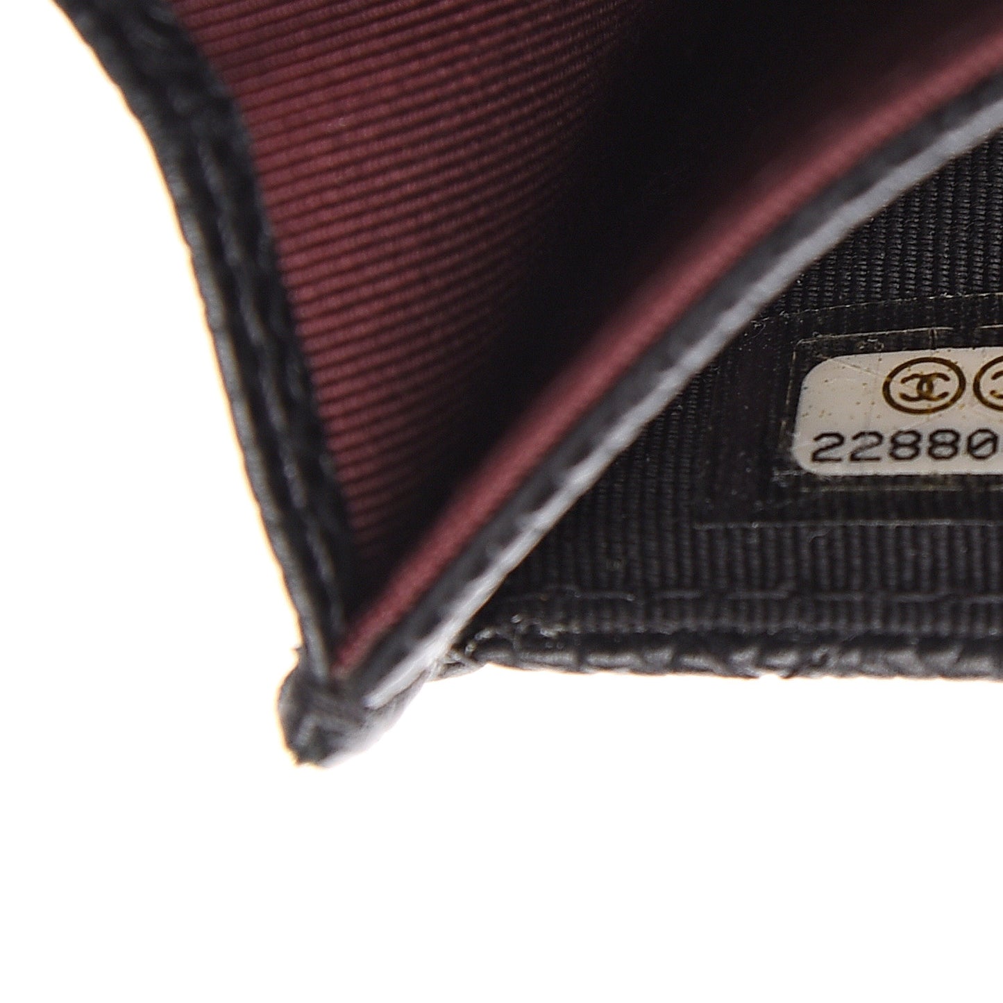 Caviar Quilted Flap Card Holder Black