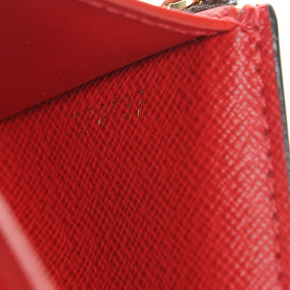 Louis Vuitton Damier Ebene Victorine Wallet Red 7 of 8