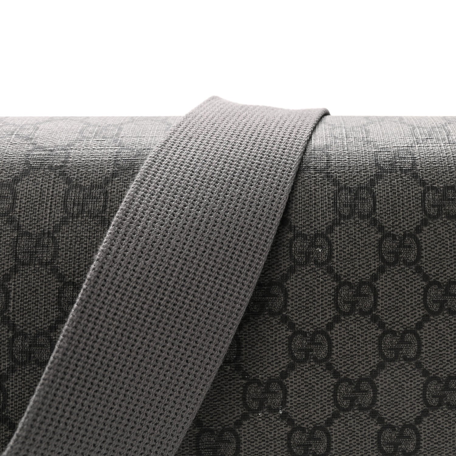 Gucci Tender GG Supreme Monogram Textured Dollar Calfskin Ophidia Messenger Bag Grey Black Graphite Grey 8 of 10