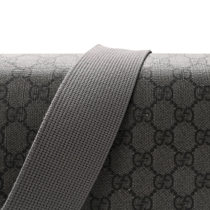 Gucci Tender GG Supreme Monogram Textured Dollar Calfskin Ophidia Messenger Bag Grey Black Graphite Grey 8 of 10