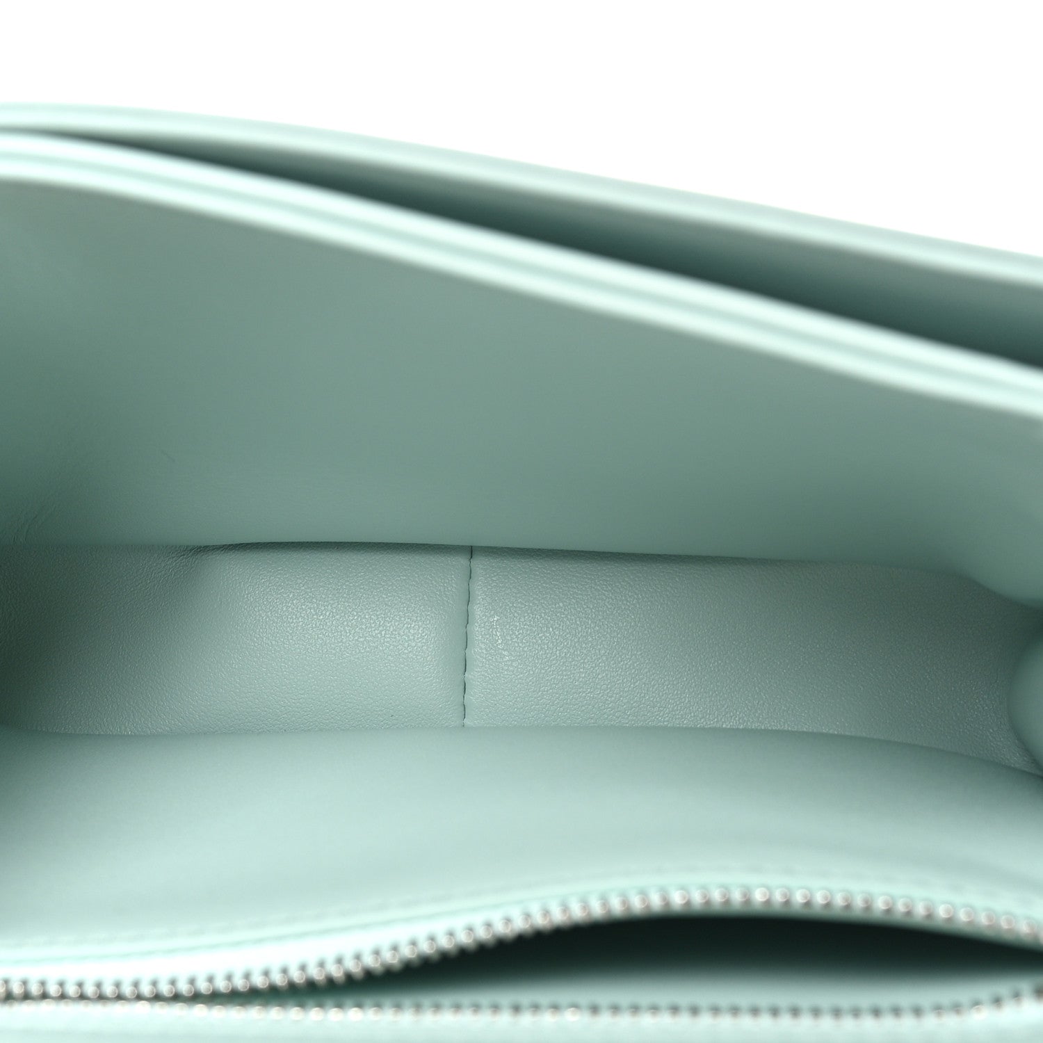Celine Shiny Calfskin Teen Triomphe Light Aqua 5 of 10