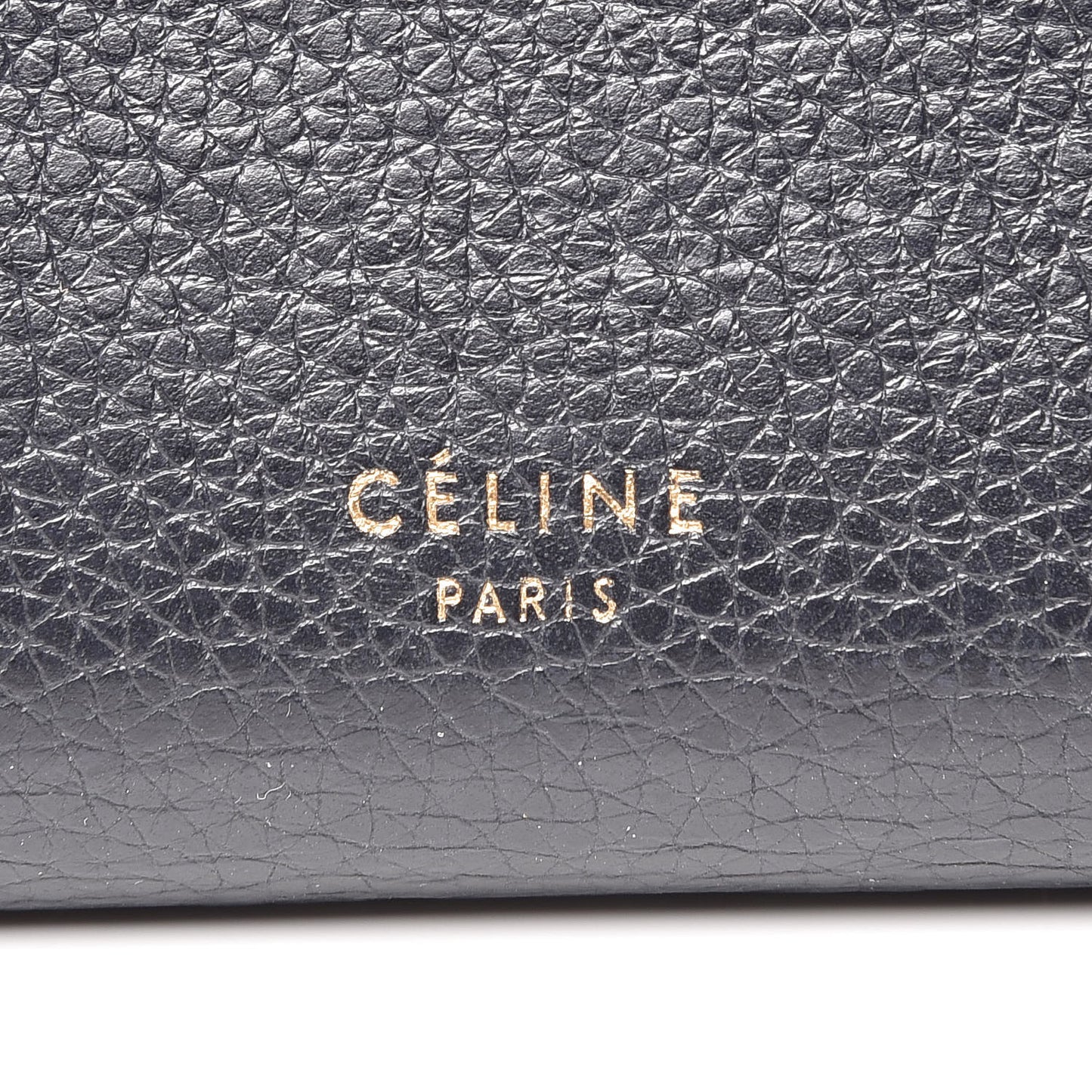 Drummed Calfskin Large Multifunction Flap Wallet Black