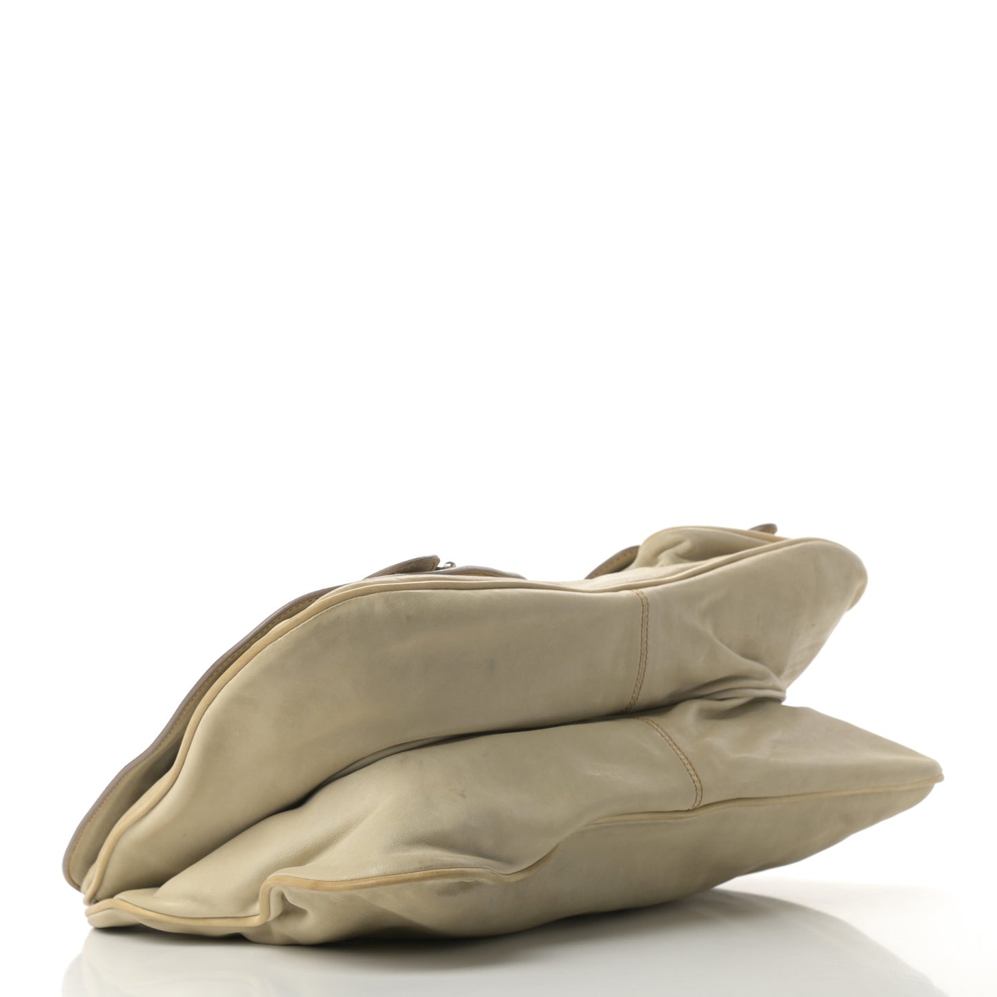 Calfskin Medium Gaucho Double Saddle Bag Ivory