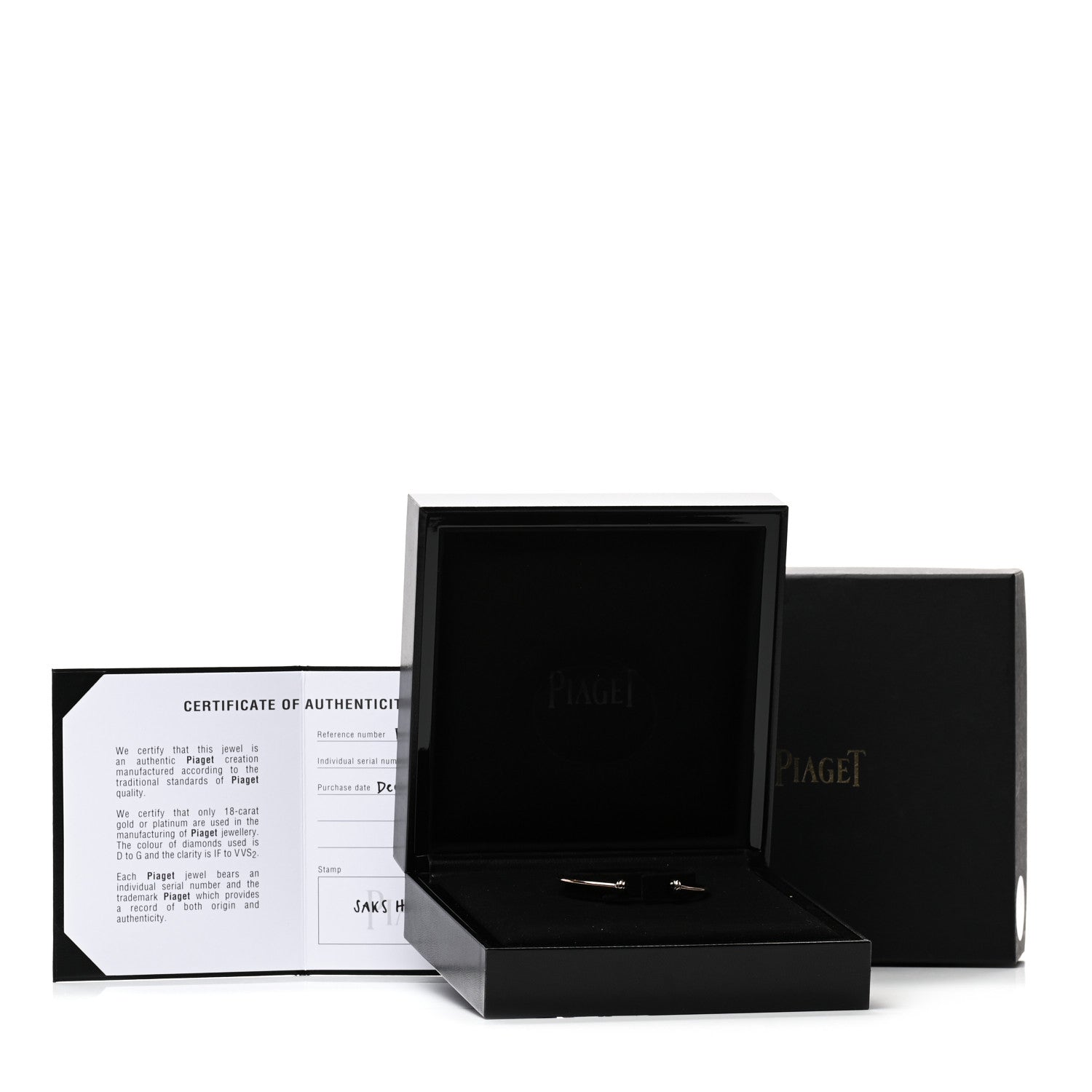 Piaget 18K Rose Gold Onyx Possession Open Bangle Bracelet 4 of 4