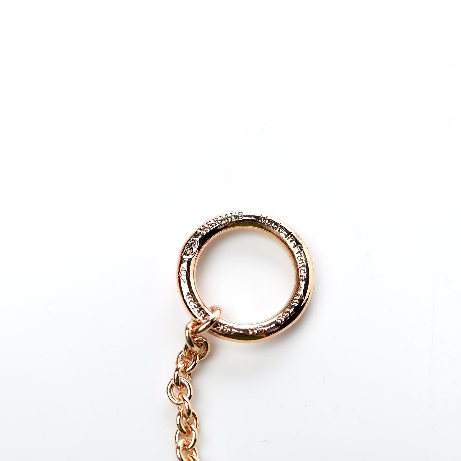 Hermes 18K Rose Gold Mini Chaine d'Ancre Punk Bracelet SH 6 of 23