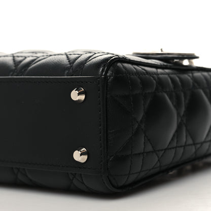 Christian Dior Lambskin Cannage Mini Lady Dior Black 10 of 12