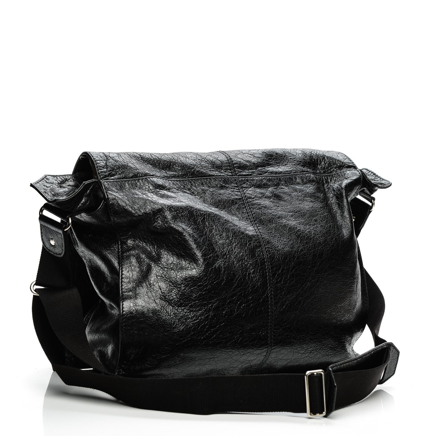 Balenciaga Agneau Arena Foldover Messenger Black 3 of 7