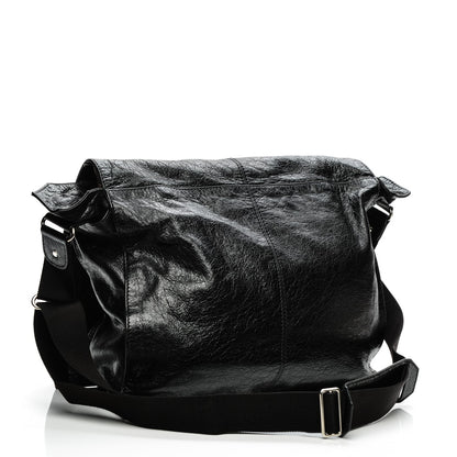 Balenciaga Agneau Arena Foldover Messenger Black 3 of 7