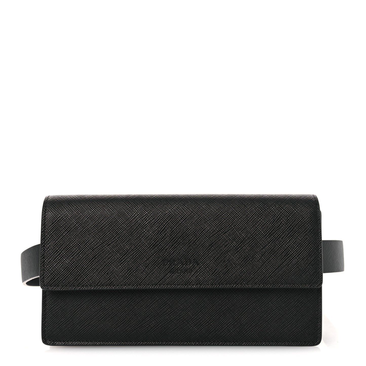 Saffiano Flap Belt Bag 95 38 Black